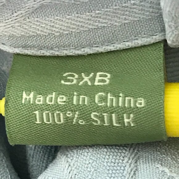 Tommy Bahama Hawaiian 100% Silk Shirt Men 3XB Blue Floral Button Up Pocket 16597 - Picture 4 of 13